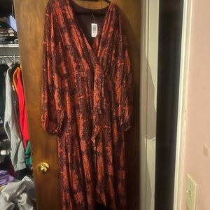 Chic Long Sleeve Floral Dress